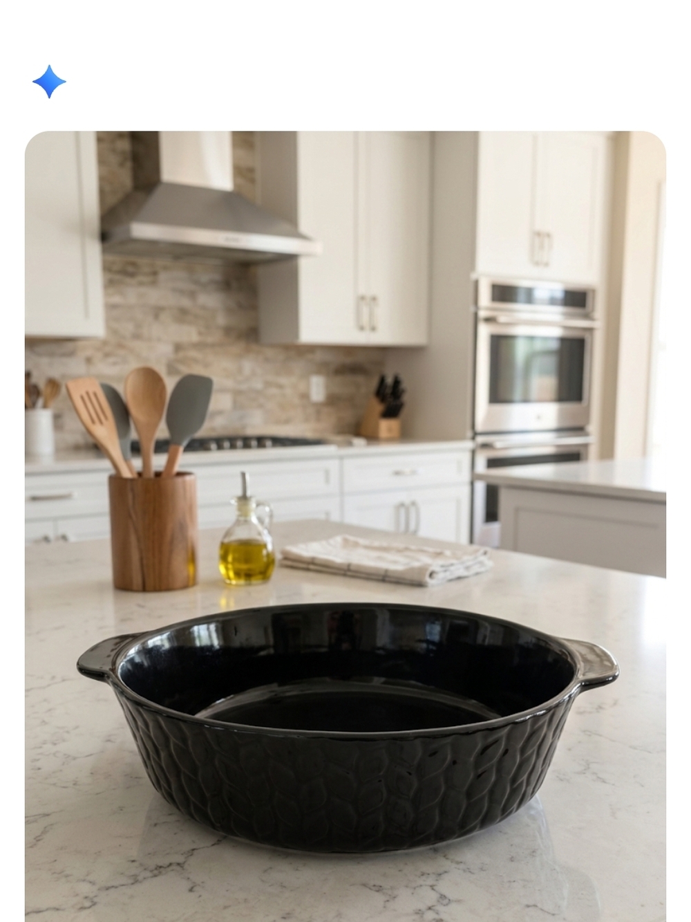 Temp-tations Black Woven Oval 3 Quart Baking Dish